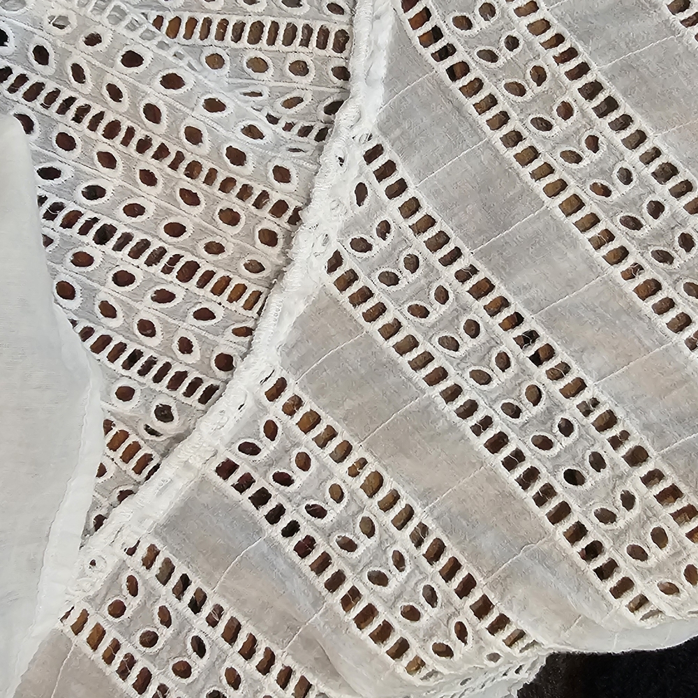 FARM Rio White Eyelet Midi Dress with Ruffle Hem - Picture 9 of 9